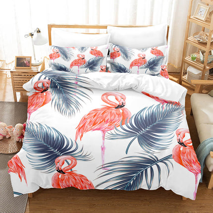 Cartoon Flamingo Bedding Set Quilt Covers Without Filler