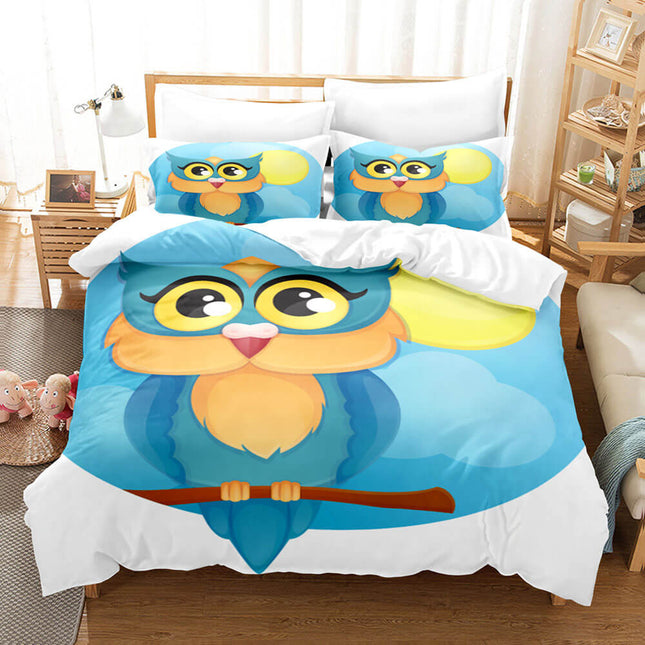 Cartoon Owl Bedding Sets Quilt Covers Without Filler