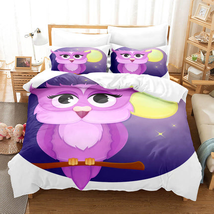 Cartoon Owl Bedding Sets Quilt Covers Without Filler