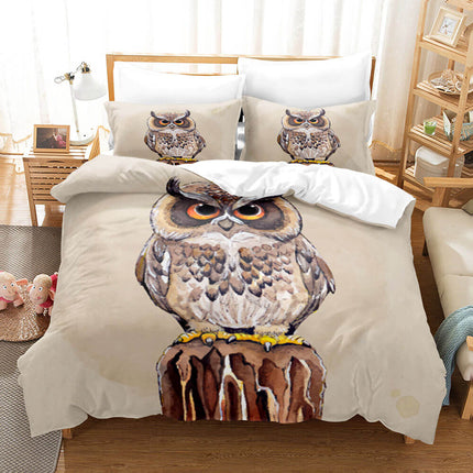 Cartoon Owl Bedding Sets Quilt Covers Without Filler