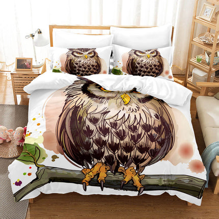 Cartoon Owl Bedding Sets Quilt Cover Without Filler