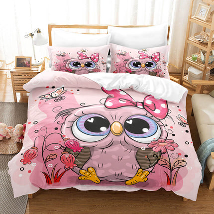 Cartoon Owl Bedding Sets Quilt Cover Without Filler