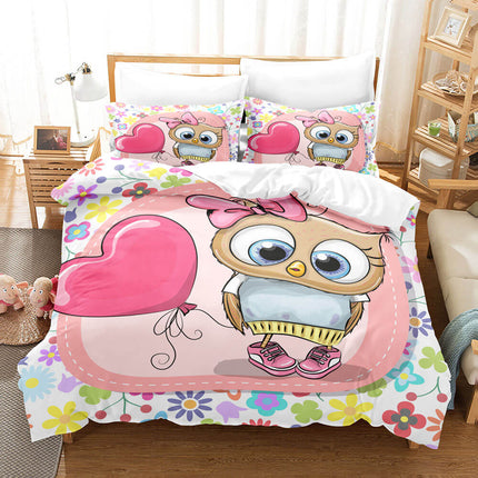 Cartoon Owl Bedding Sets Quilt Cover Without Filler