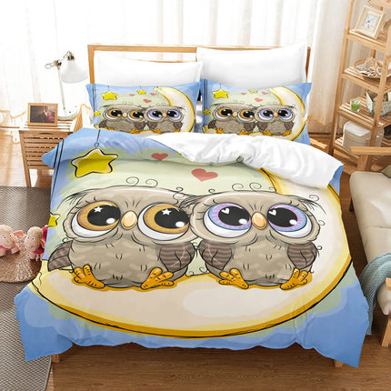 Cartoon Owl Bedding Sets Quilt Cover Without Filler