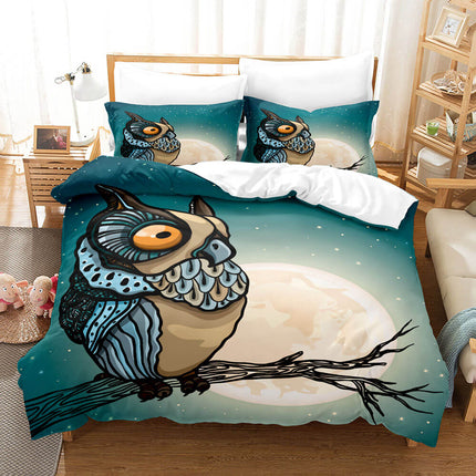 Cartoon Owl Bedding Sets Quilt Cover Without Filler