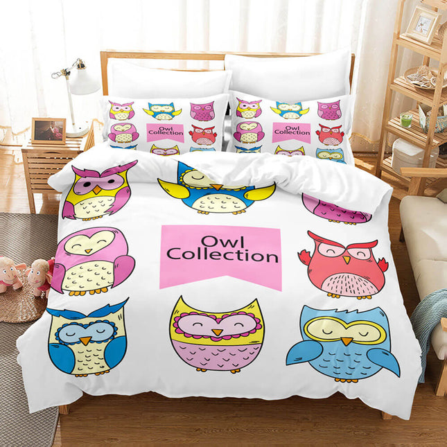 Cartoon Owl Bedding Sets Quilt Cover Without Filler
