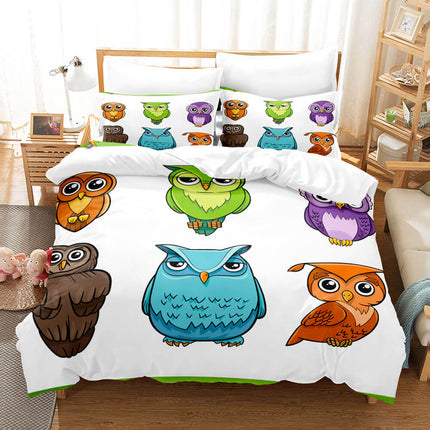 Cartoon Owl Bedding Sets Quilt Cover Without Filler