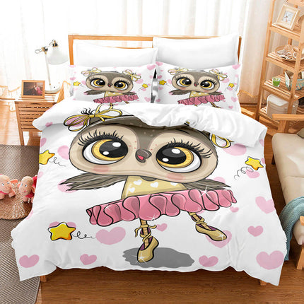 Cartoon Owl Bedding Sets Quilt Cover Without Filler