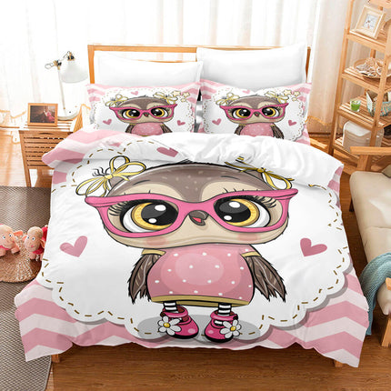 Cartoon Owl Bedding Sets Quilt Cover Without Filler