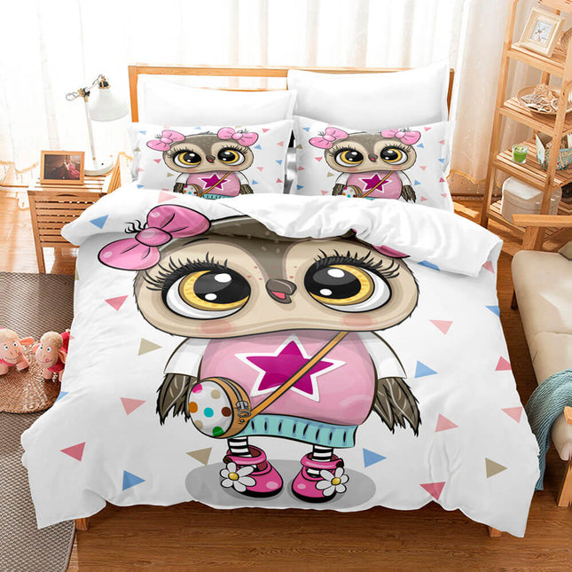 Cartoon Owl Bedding Sets Quilt Cover Without Filler