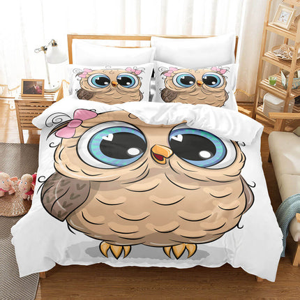 Cartoon Owl Bedding Sets Quilt Cover Without Filler