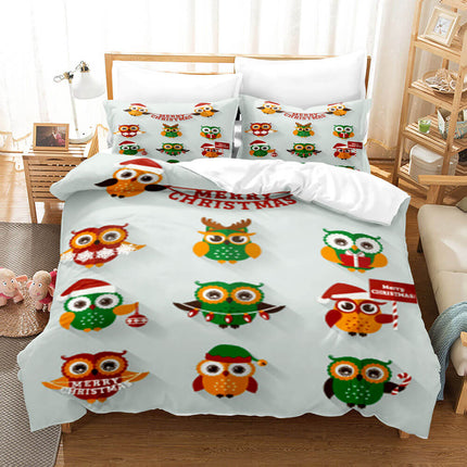 Cartoon Owl Girls Birthday Bedding Sets Quilt Cover Without Filler