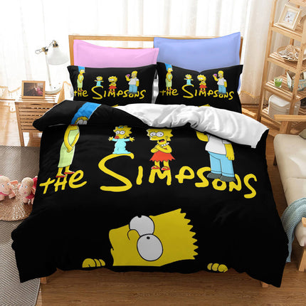 Cartoon The Simpsons Cosplay Bedding Set Quilt Cover Without Filler