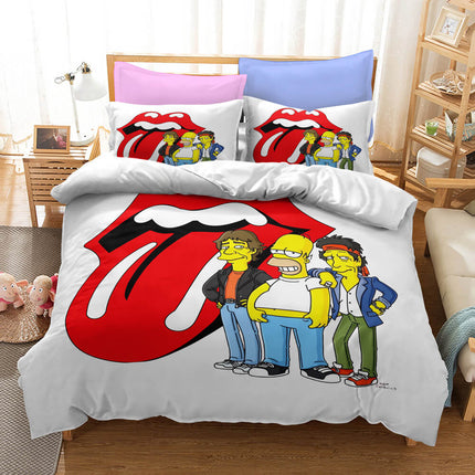 Cartoon The Simpsons Cosplay Bedding Set Quilt Cover Without Filler