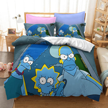 Cartoon The Simpsons Cosplay Bedding Set Quilt Cover Without Filler
