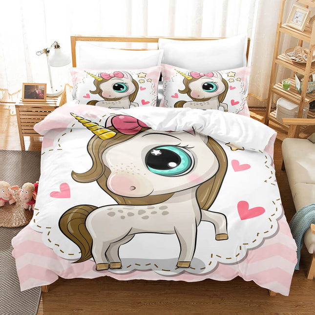 Cartoon Unicorn Bedding Set Quilt Covers Room Decoration
