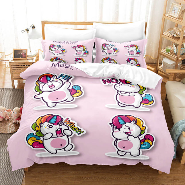 Cartoon Unicorn Bedding Set Quilt Covers Room Decoration