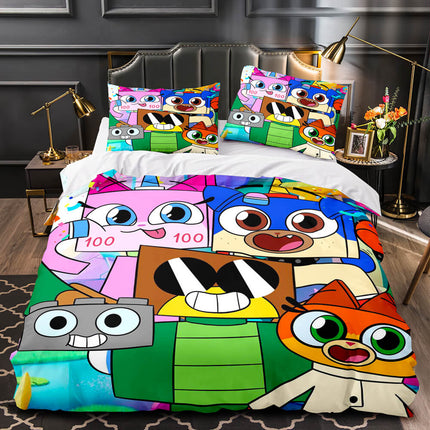 Cartoon Unikitty Bedding Set Quilt Duvet Cover Bedding Sets for Kids