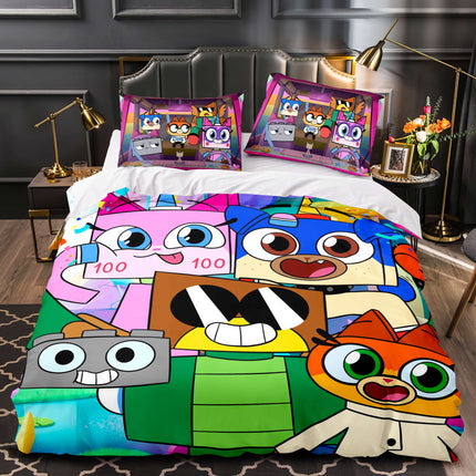 Cartoon Unikitty Bedding Set Quilt Duvet Cover Bedding Sets for Kids