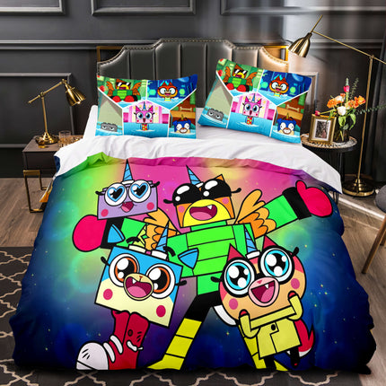 Cartoon Unikitty Bedding Set Quilt Duvet Cover Bedding Sets for Kids