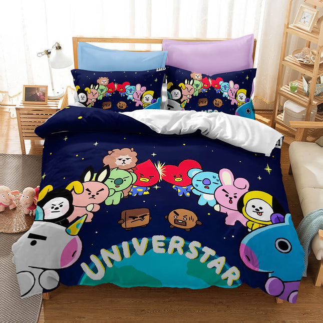 Cartoon image Cosplay Bedding Set Quilt Covers Without Filler