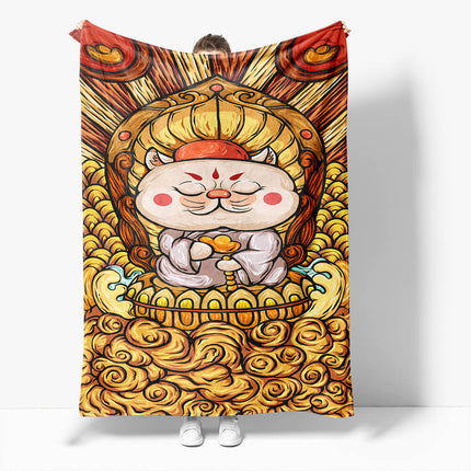 Chinese National Tide Elements Flannel Fleece Throw Blanket