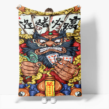 Chinese National Tide Elements Flannel Fleece Throw Blanket