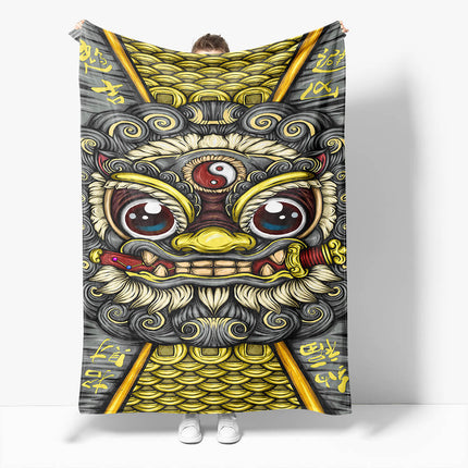 Chinese National Tide Elements Flannel Fleece Throw Cosplay Blanket