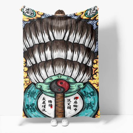 Chinese National Tide Elements Flannel Fleece Throw Cosplay Blanket