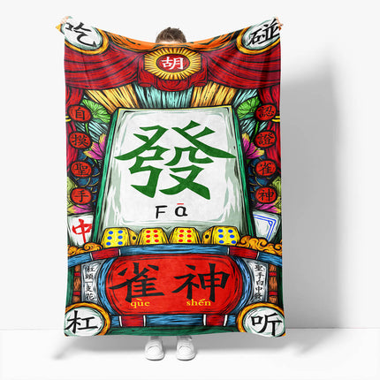 Chinese National Tide Elements Flannel Fleece Throw Cosplay Blanket