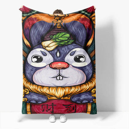 Chinese National Tide Elements Flannel Fleece Throw Cosplay Blanket