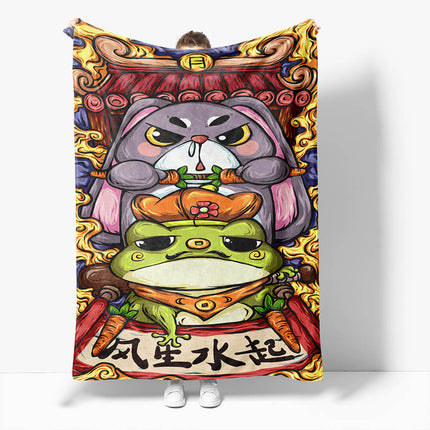 Chinese National Tide Elements Flannel Fleece Throw Cosplay Blanket
