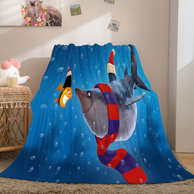 Christmas Decorations Flannel Fleece Throw Cosplay Blanket