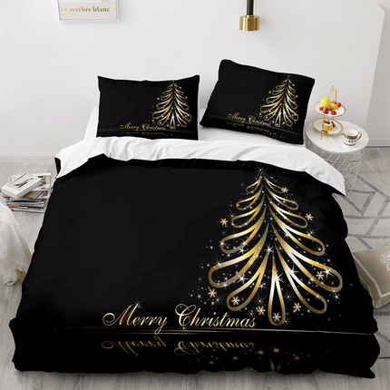 Christmas Santa Claus Bedding Sets Quilt Covers Without Filler