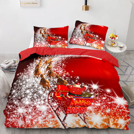 Christmas Santa Claus Bedding Sets Quilt Covers Without Filler