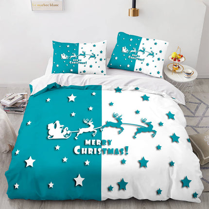 Christmas Santa Claus Bedding Sets Quilt Covers Without Filler