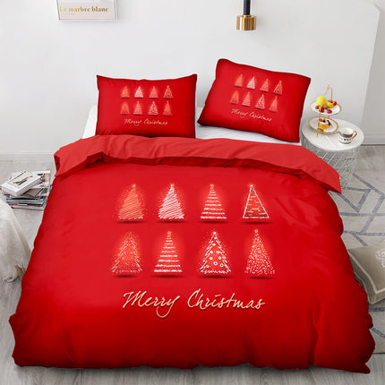 Christmas Santa Claus Bedding Sets Quilt Covers Without Filler