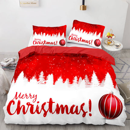 Christmas Santa Claus Bedding Sets Quilt Covers Without Filler