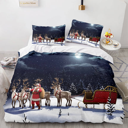 Christmas Script Bedding Sets Full Quilt Covers Without Filler