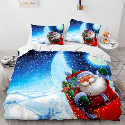 Christmas Script Bedding Sets Full Quilt Covers Without Filler