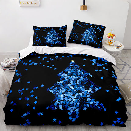 Christmas Script Bedding Sets Full Quilt Covers Without Filler