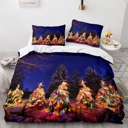Christmas Script Bedding Sets Full Quilt Covers Without Filler