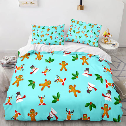 Christmas Script Bedding Sets Full Quilt Covers Without Filler