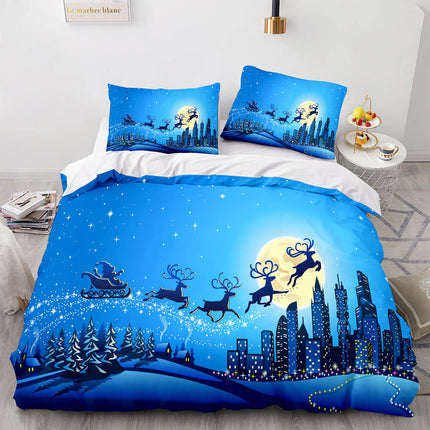 Christmas Script Bedding Sets Full Quilt Covers Without Filler
