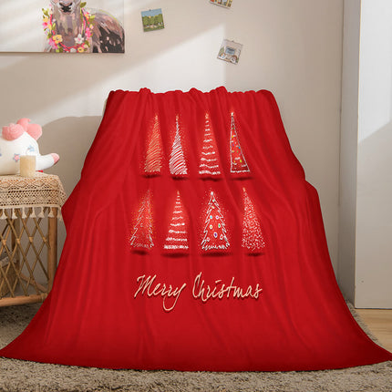 Christmas Theme Flannel Fleece Throw Cosplay Blanket