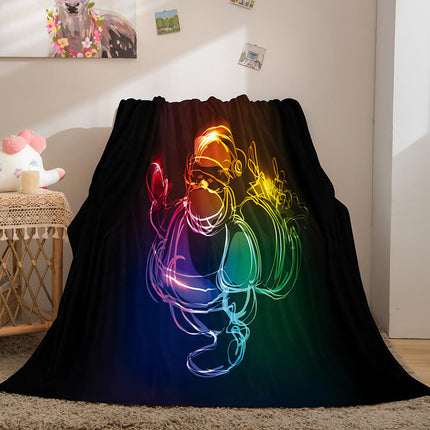 Christmas Theme Flannel Fleece Throw Cosplay Blanket