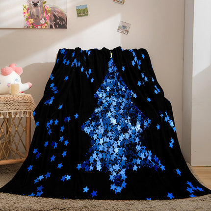 Christmas Theme Flannel Fleece Throw Cosplay Blanket
