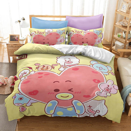 Classic Cartoon image Bedding Set Quilt Covers Without Filler