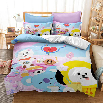 Classic Cartoon image Bedding Set Quilt Covers Without Filler