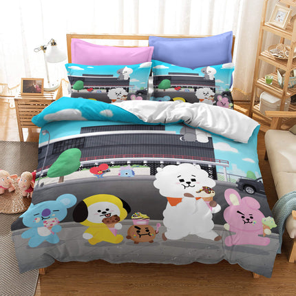 Classic Cartoon image Bedding Set Quilt Covers Without Filler